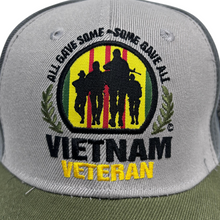 Load image into Gallery viewer, Vietnam Veteran Honor and Remember Hat (Grey/Green)