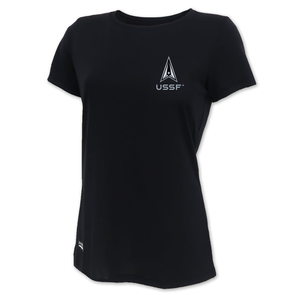 Space Force Delta Ladies Tac Tech T-Shirt (Black)