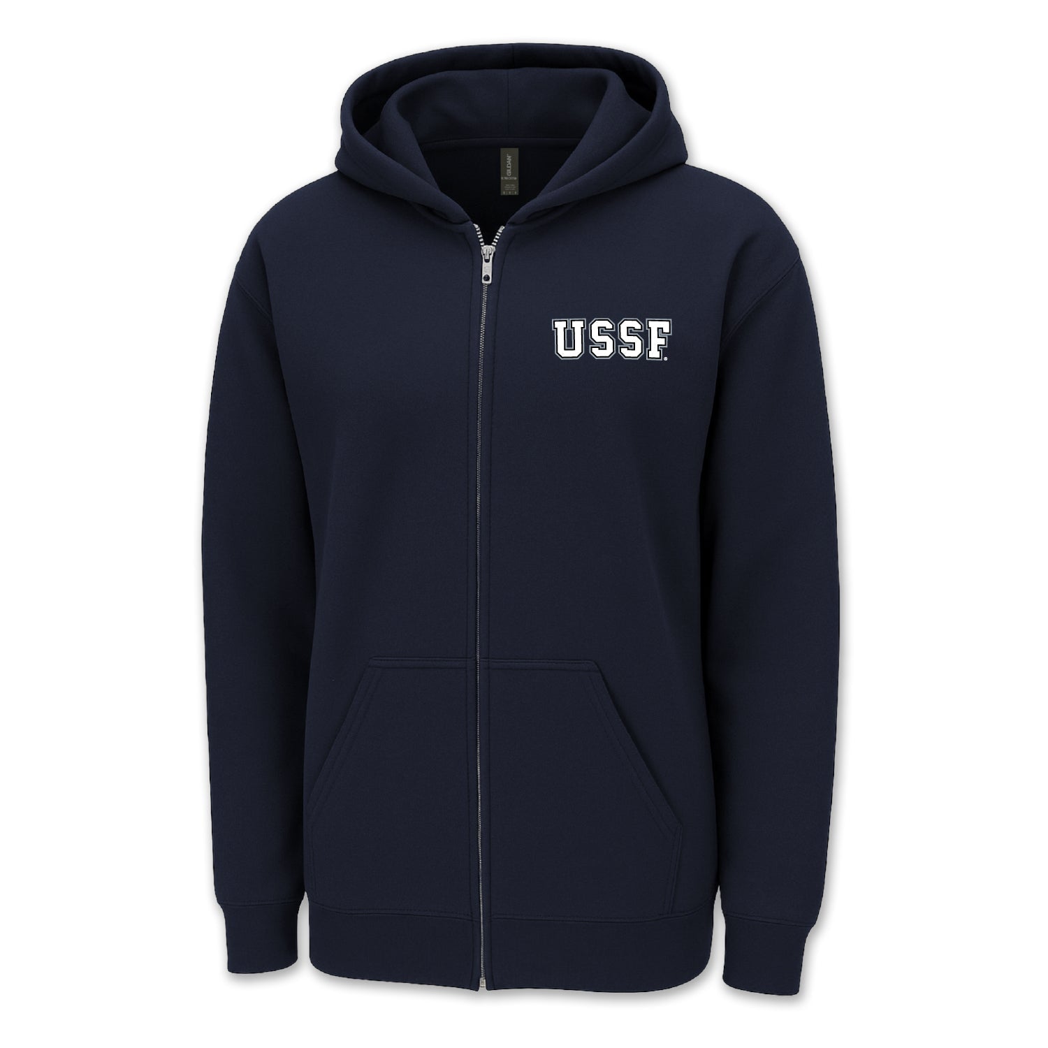 Pick Your Design Space Force Full Zip Hooded Sweatshirt (Navy)