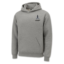 Load image into Gallery viewer, Pick Your Design Space Force Hooded Sweatshirt (Grey)