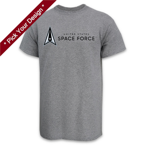 Pick Your Design Space Force T-Shirt (Grey)