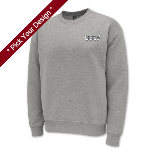 Pick Your Design Space Force Crewneck Sweatshirt (Grey)