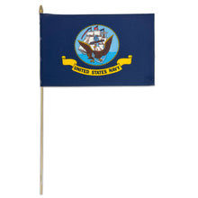 Load image into Gallery viewer, Navy 12&quot;x18&quot; Stick Flag (Navy)
