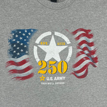 Load image into Gallery viewer, Army 250th Anniversary Flag T-Shirt (Grey)