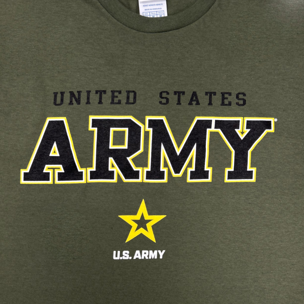 United States Army Block Star Long Sleeve T-Shirt (OD Green)