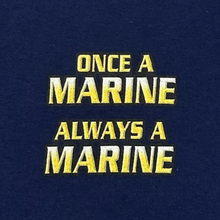 Load image into Gallery viewer, Marines Once A Marine Always A Marine Eagle T-Shirt (Navy)