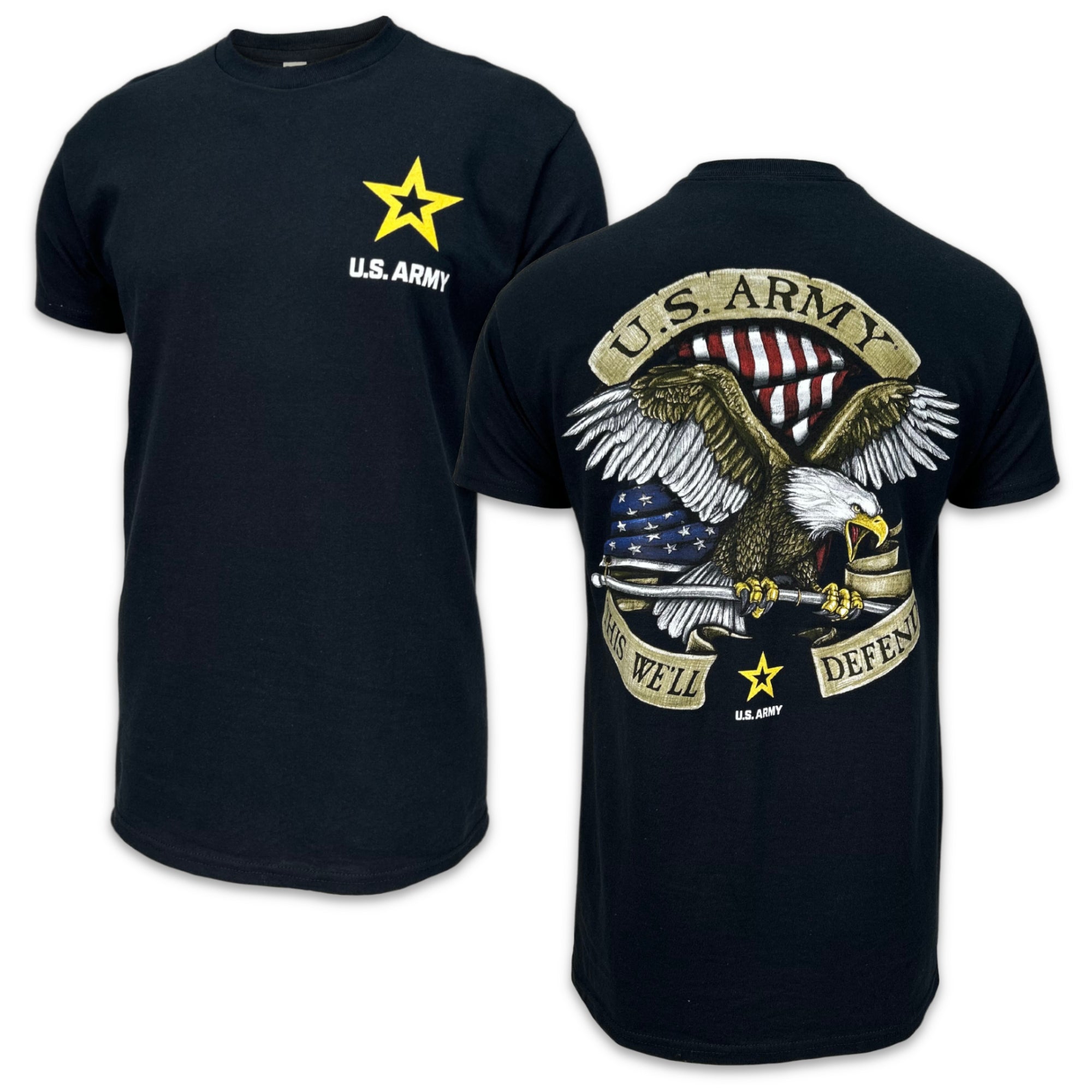 U.S. Army Flying Proud This We'll Defend T-Shirt (Black)