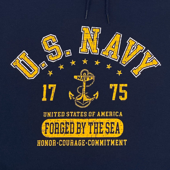 Navy Distressed Forged ByThe Sea Hood (Navy)