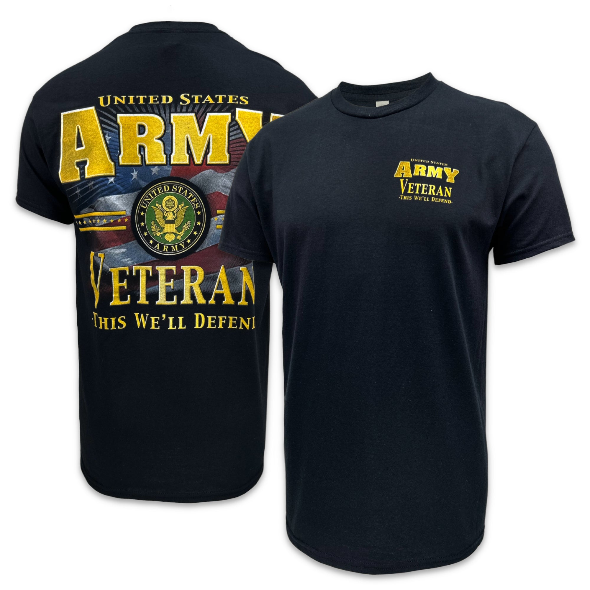 Army Veteran Star Band T-Shirt (Black)