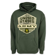 Load image into Gallery viewer, Army Distressed Hexagon Shield Hood (OD Green)