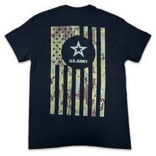 Load image into Gallery viewer, Army Camo Flag T-Shirt (Black)