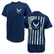 Load image into Gallery viewer, Air Force Camo Flag T-Shirt (Navy)