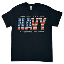 Load image into Gallery viewer, United States Navy Flag T-Shirt (Black)