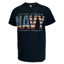Load image into Gallery viewer, United States Navy Flag T-Shirt (Black)