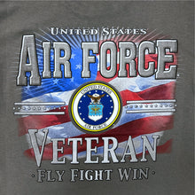 Load image into Gallery viewer, Air Force Veteran Star Band T-Shirt (Charcoal)