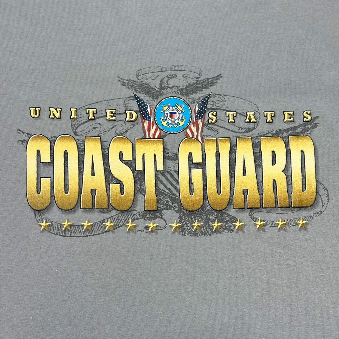United States Coast Guard Gold Flags T-Shirt (Gravel)