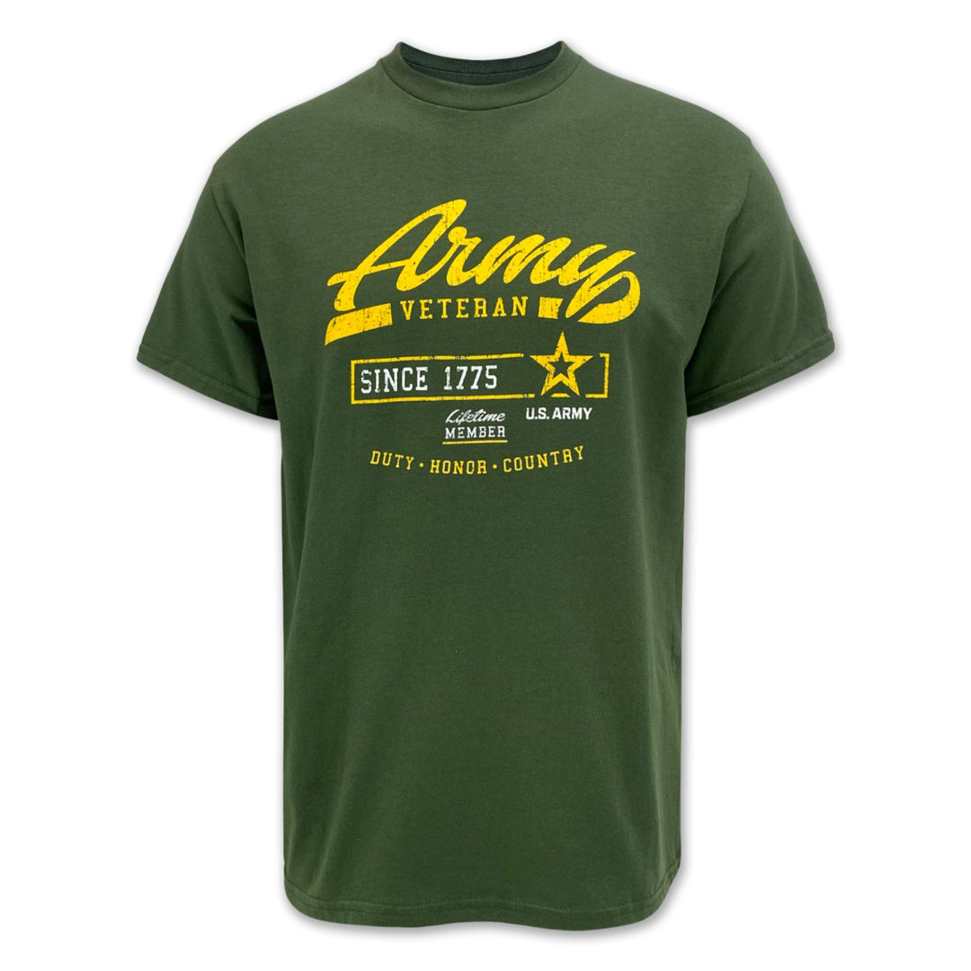 Army Veteran Lifetime Member T-Shirt (OD Green)