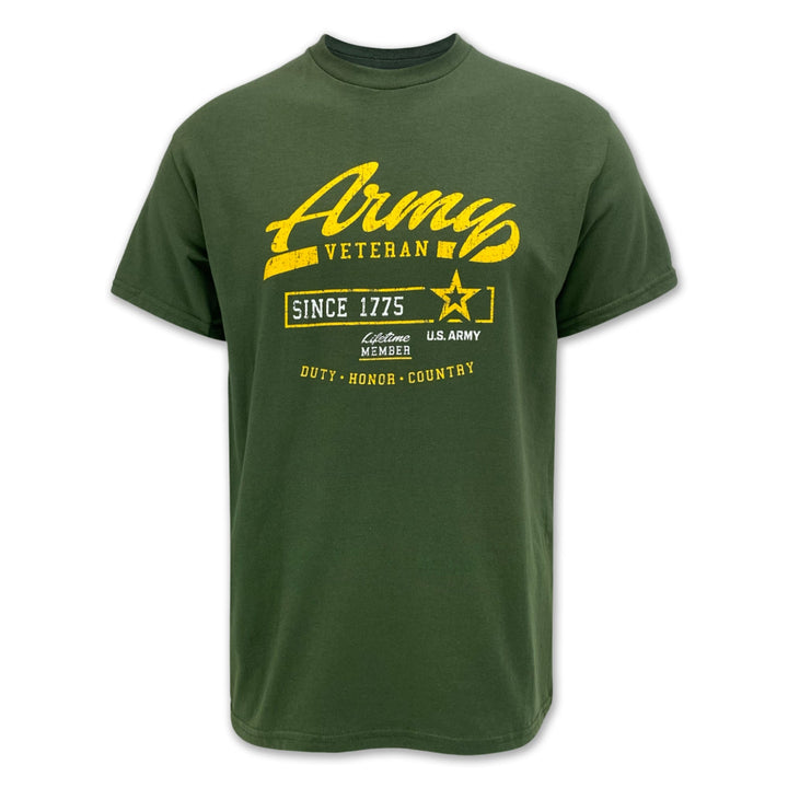 Army Veteran Lifetime Member T-Shirt (OD Green)