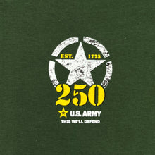 Load image into Gallery viewer, Army 250th Anniversary T-Shirt (OD Green)