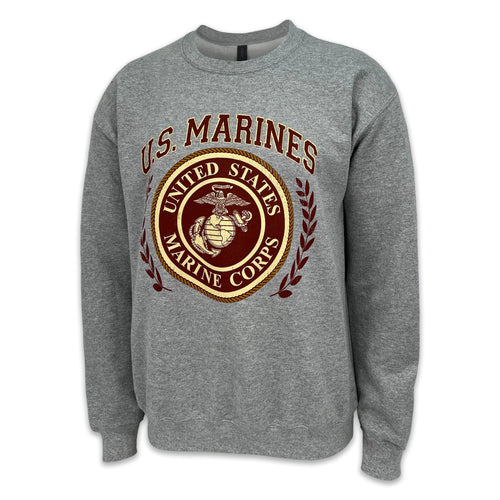 Marines Laurel Leaf Crewneck (Grey)