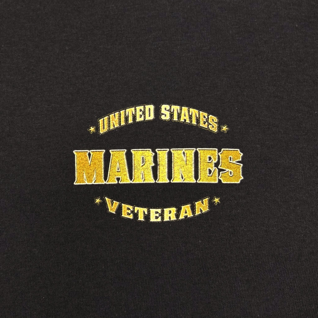 United States Marines Veteran Perched Eagle T-Shirt (Black)