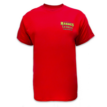 Load image into Gallery viewer, Marines Veteran Star Band T-Shirt (Red)
