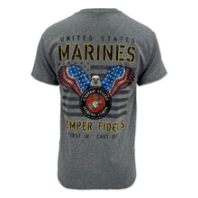 Load image into Gallery viewer, Marines Stars and Stripes T-Shirt (Graphite)