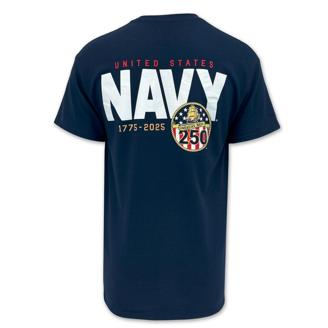 U.S. Navy 250th Anniversary T-Shirt (Navy) – Armed Forces Gear U.S. Navy 250th Anniversary T-Shirt (Navy) – Armed Forces Gear