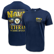 Load image into Gallery viewer, Navy Veteran Star Band T-Shirt (Navy)