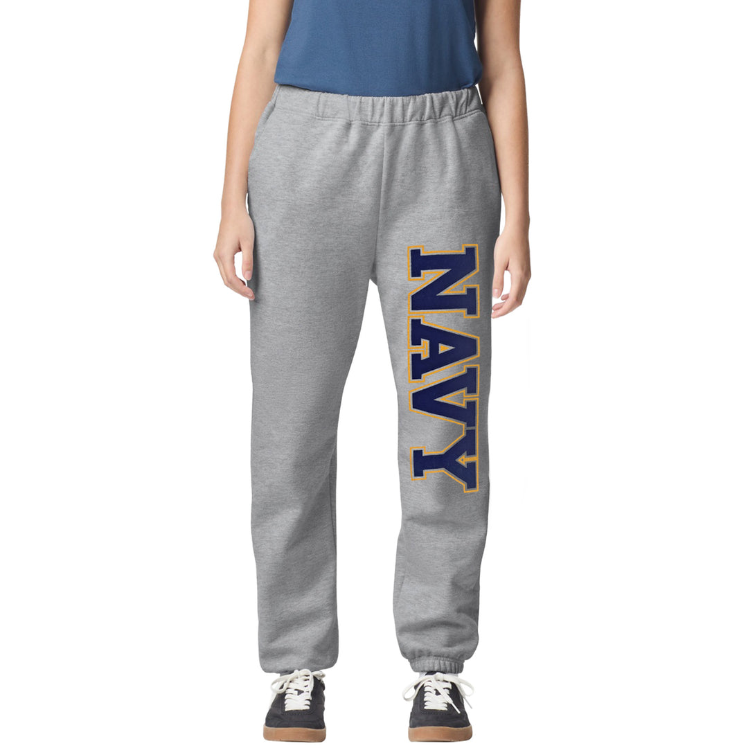 Navy Block Sweatpants (Grey)