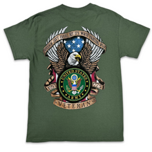 Load image into Gallery viewer, Army Veteran Freedom Isn&#39;t Free But It&#39;s Worth Fighting For T-Shirt (OD Green)