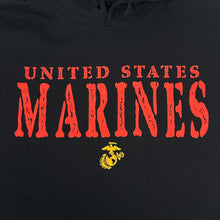 Load image into Gallery viewer, United States Marines Stamp Logo Hood (Black)