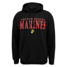 Load image into Gallery viewer, United States Marines Stamp Logo Hood (Black)