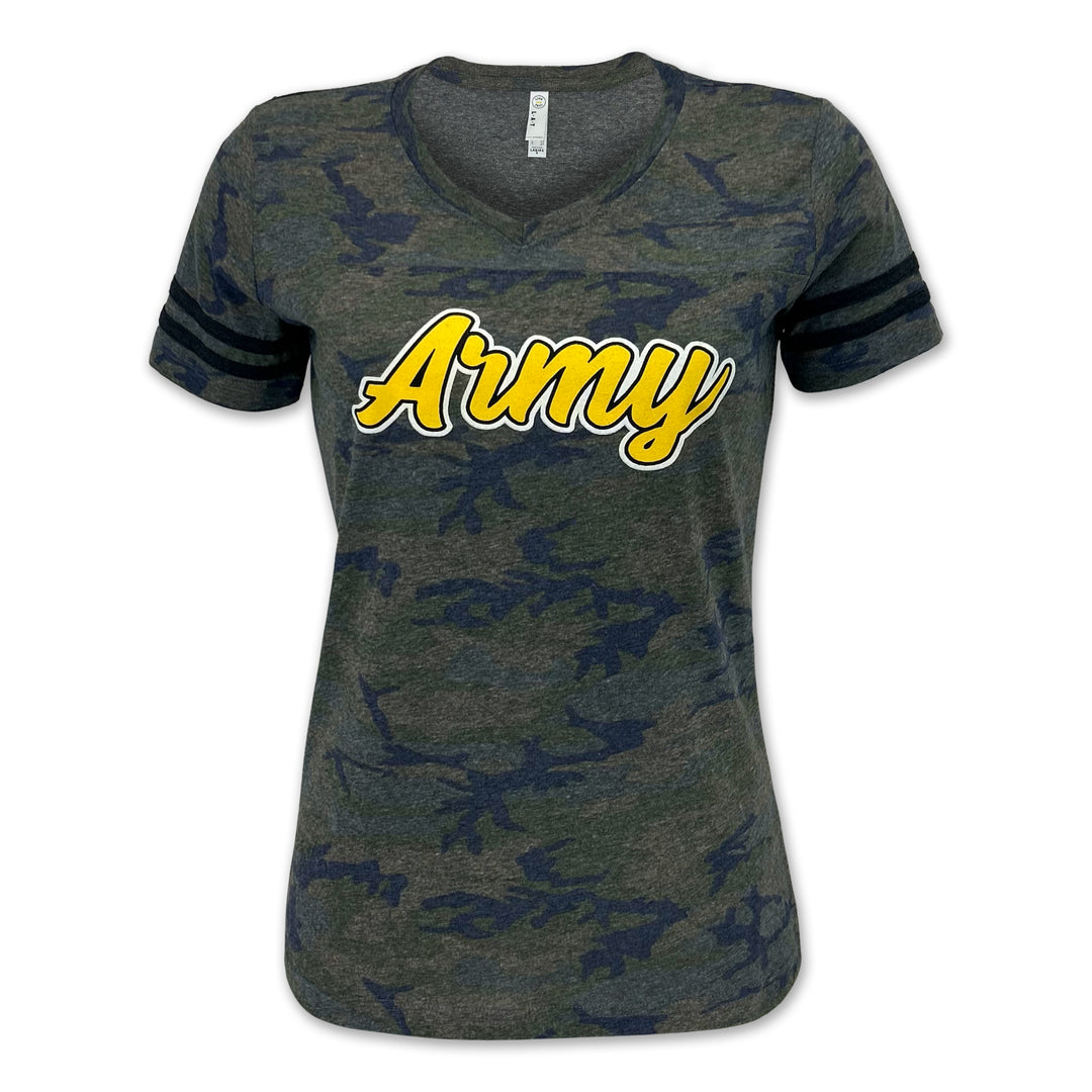 Army Ladies Script T-Shirt (Camo)