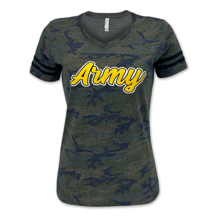Army Ladies Script T-Shirt (Camo)
