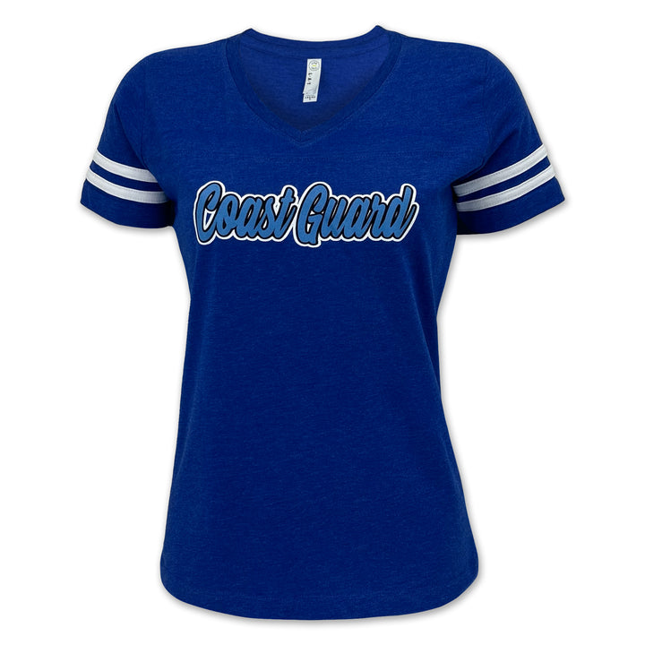 Coast Guard Ladies Script T-Shirt (Royal)
