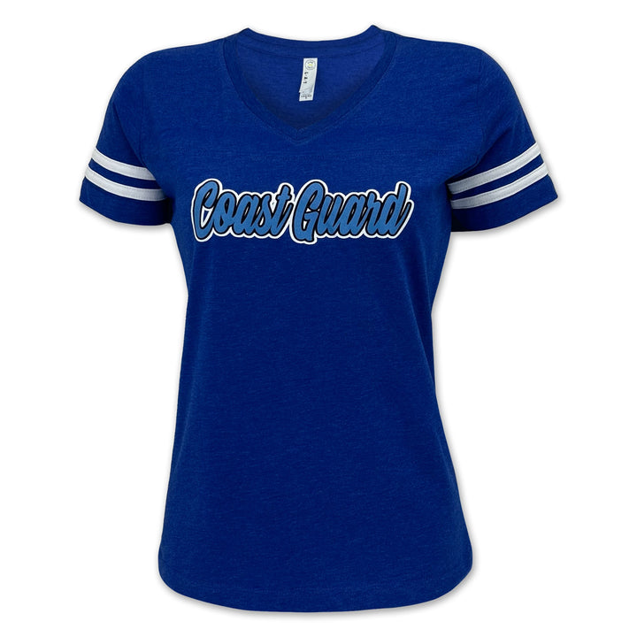 Coast Guard Ladies Script T-Shirt (Royal)