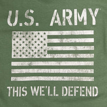 Load image into Gallery viewer, Army Distressed Flag T-Shirt (OD Green)