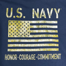 Load image into Gallery viewer, Navy Distressed Flag T-Shirt (Navy)
