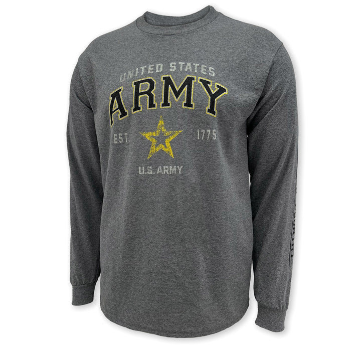 Army Star Est. 1775 Long Sleeve T-Shirt (Grey)