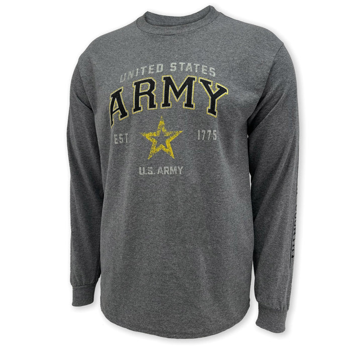 Army Star Est. 1775 Long Sleeve T-Shirt (Grey)