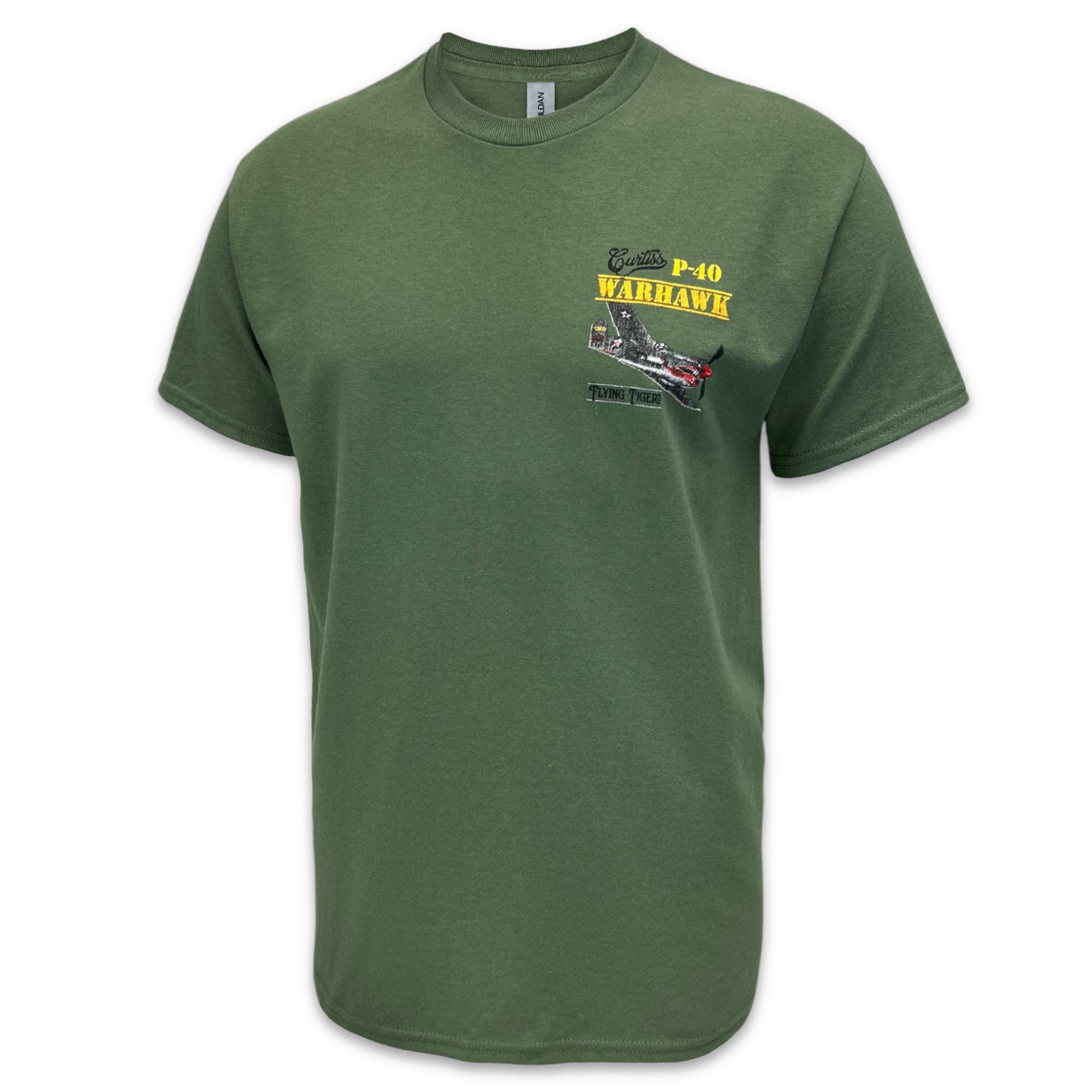 Army Curtiss P-40 Warhawk T-Shirt (OD Green) – Armed Forces Gear