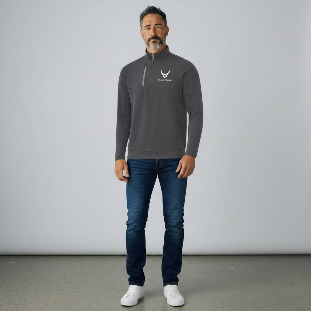 U.S. Air Force Men's Generation 1/4 Zip Pullover (Carbon/Silver)*