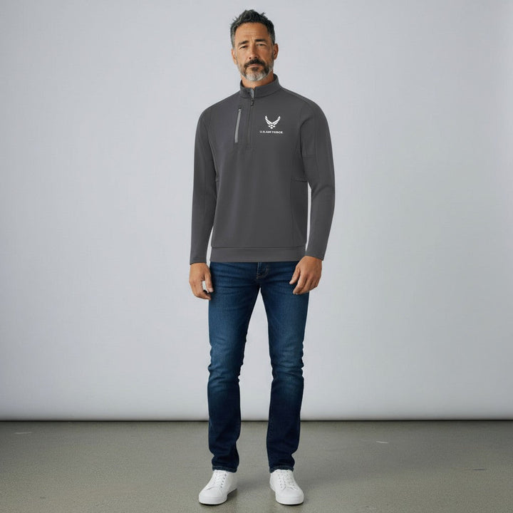 U.S. Air Force Men's Generation 1/4 Zip Pullover (Carbon/Silver)*