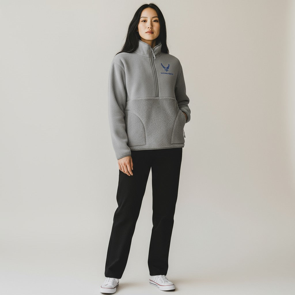 U.S. Air Force Women's Figure 1/2 Zip Pullover (Skyscraper)*