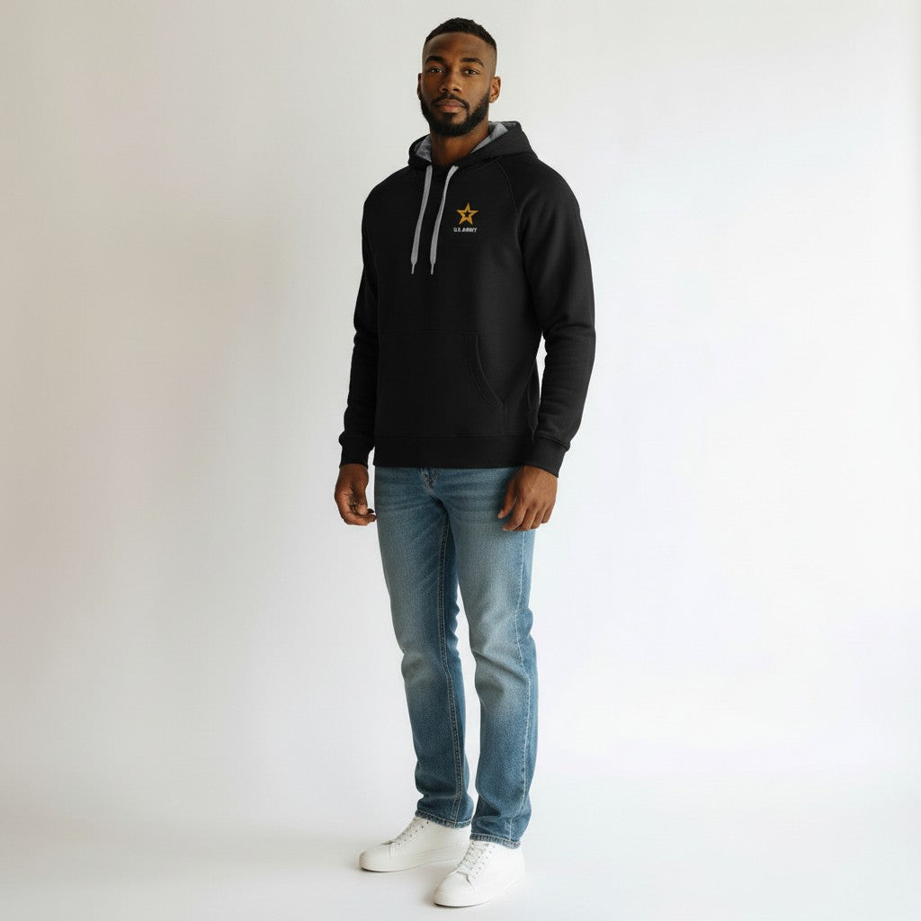 U.S. Army Men's Victory Pullover Hood Tall (Black)*