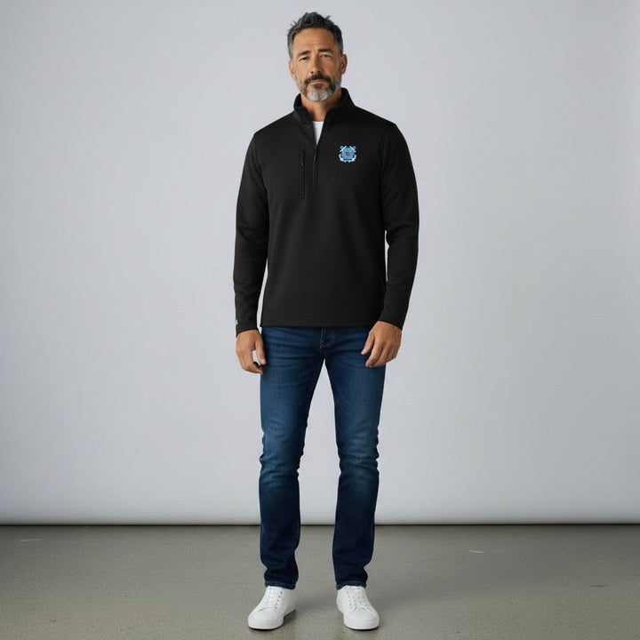 U.S. Coast Guard Men's Insider 1/4 Zip Pullover (Black)*