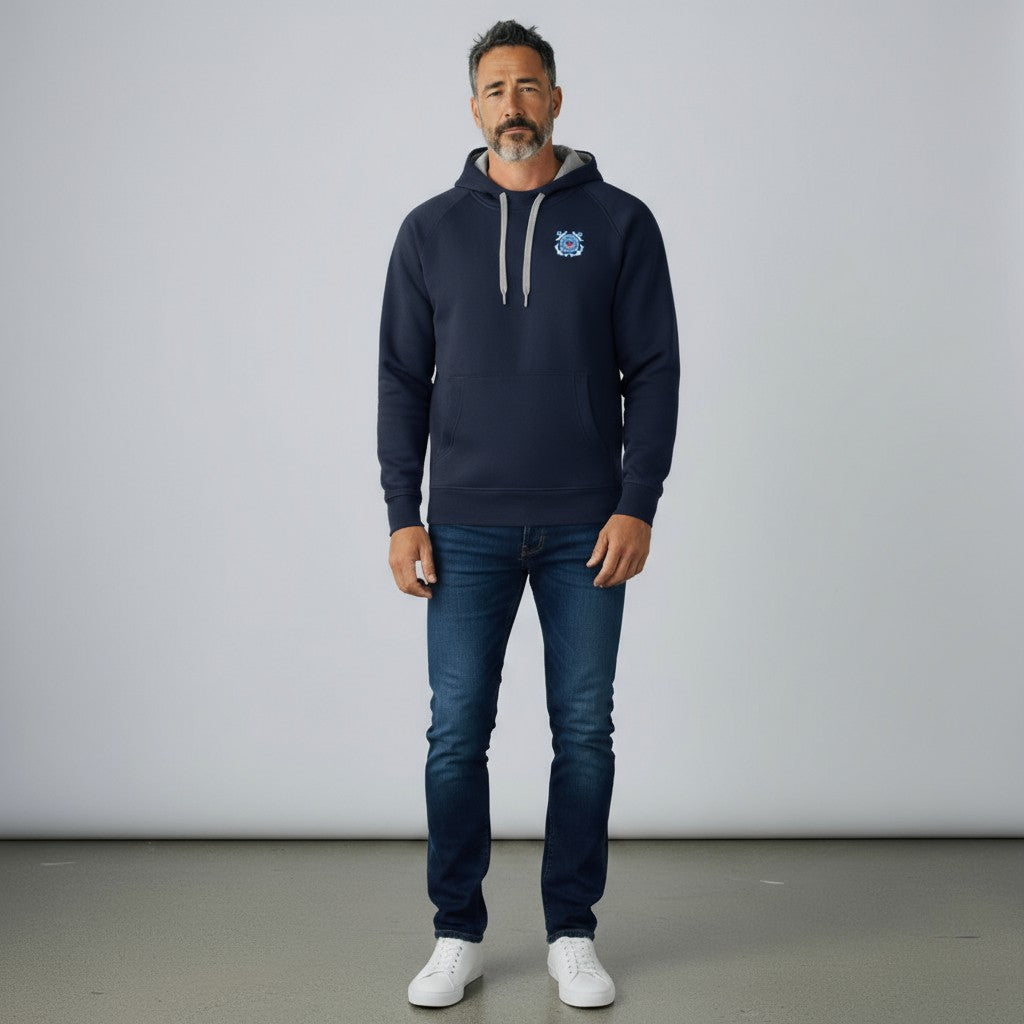 U.S. Coast Guard Men's Victory Pullover Hood Tall (Navy)*