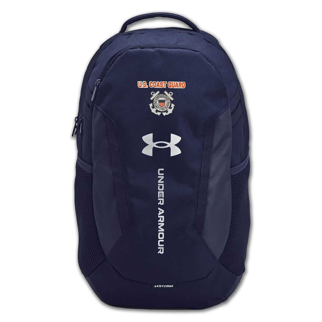U.S Coast Guard Seal Under Armour Hustle 6.0 Backpack (Navy)