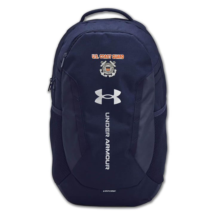 U.S Coast Guard Seal Under Armour Hustle 6.0 Backpack (Navy)